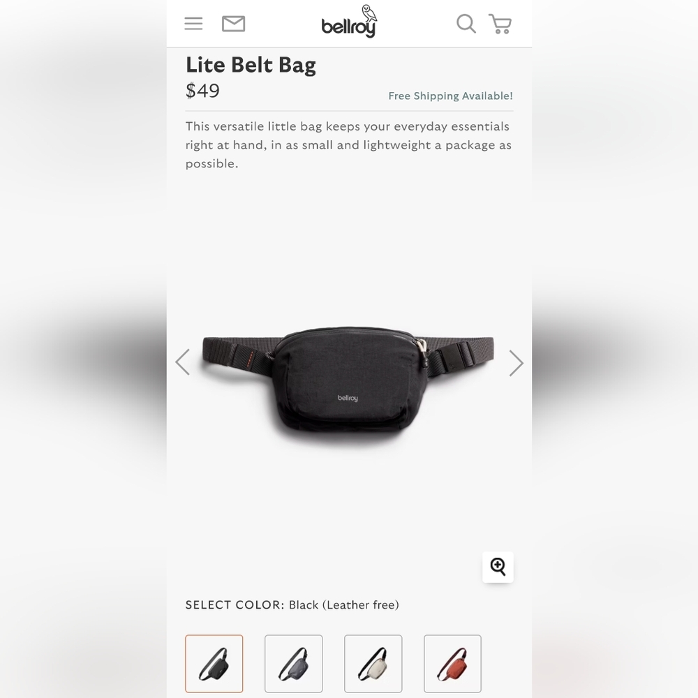 Bellroy Black Men's Crossbody Bag